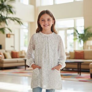 Smockingbird Lavender Floral Girls Dress Size 8